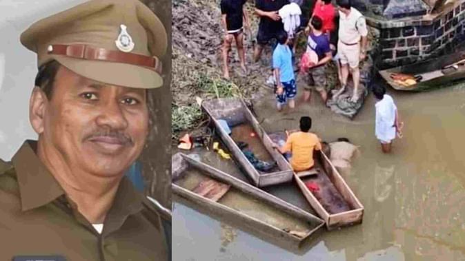 शिप्रा नदी कार हादसा: सब इंस्पेक्टर मदनलाल निनामा का शव बरामद, महिला आरक्षक और कार की तलाश जारी