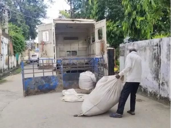 महापौर की भैंस के लिए सरकारी एम्बुलेंस से ढोया भूसा: मुरैना में निगम की गौशाला से मंगाए दो बोरे; पूछा तो बोलीं- भैंस भूसा ही खाएगी
